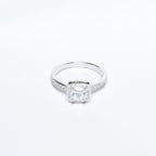Classic Cushion Halo Silver Ring