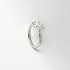 Classic Cushion Halo Silver Ring