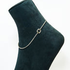 Silver Eternity Link SIngle Anklet