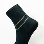 Silver Spectrum Wave Anklets