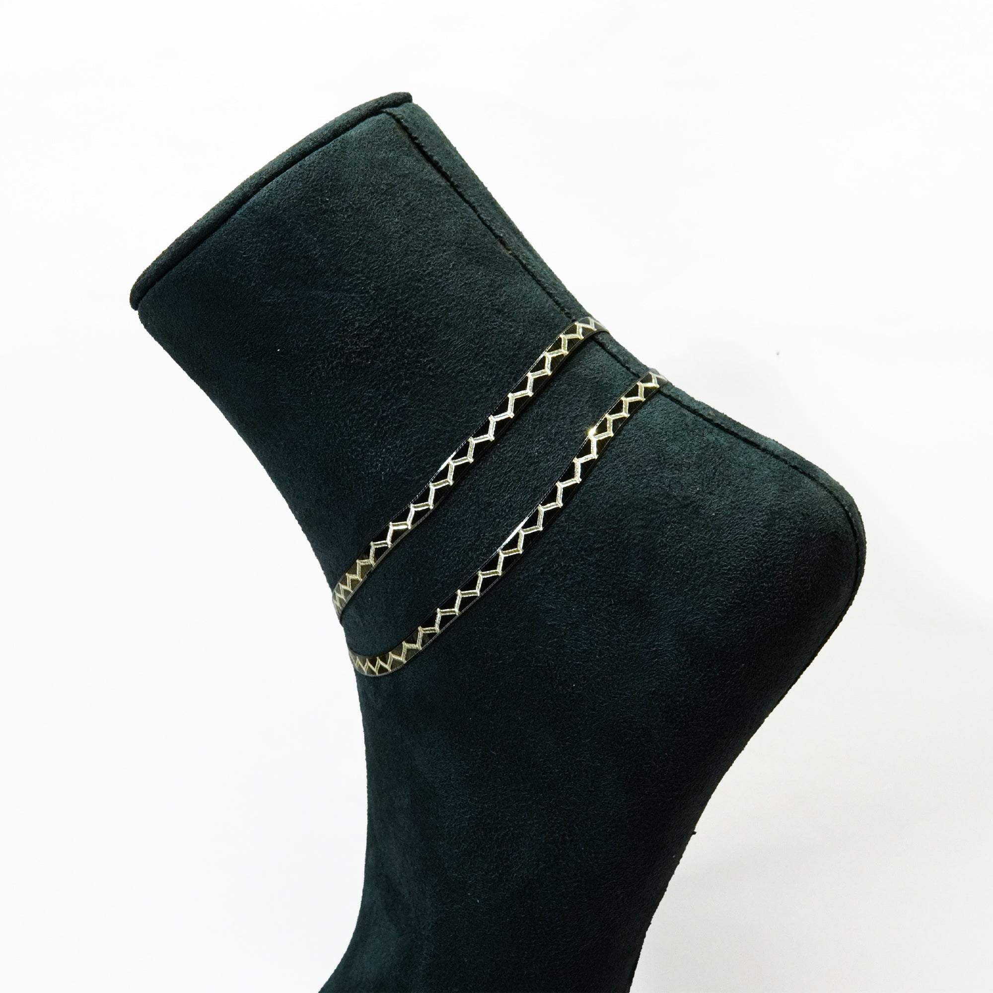 Silver Spectrum Wave Anklets