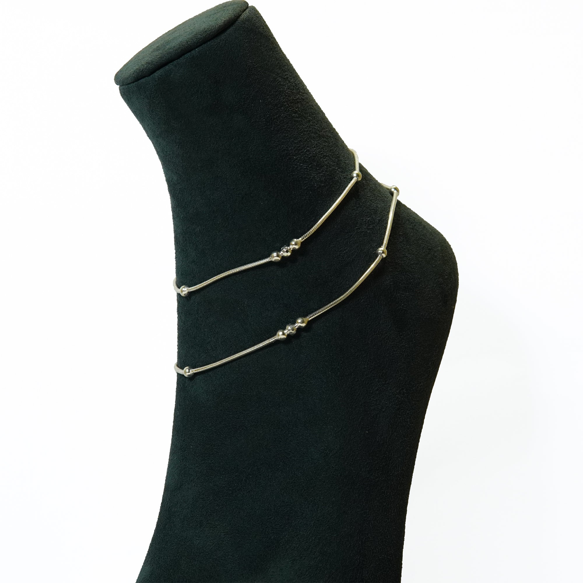 Sterling Silver Stream Anklets