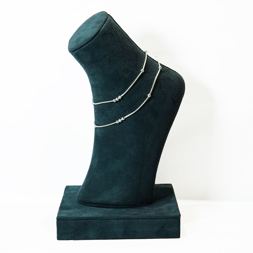 Sterling Silver Stream Anklets