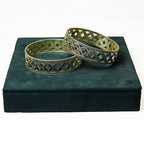Interlocking Geometric Sterling Bangles