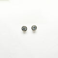 Bezel Set SIlver Solitaire Studs