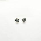 Bezel Set SIlver Solitaire Studs