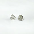 Silver Entwined Heart Pavé Studs