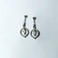 Marquise Aura Drop Silver Earrings