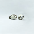Ivory Serenity Enamel Silver Studs