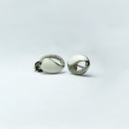 Ivory Serenity Enamel Silver Studs