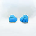 Azure Heart Turquoise Studs