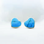 Azure Heart Turquoise Studs