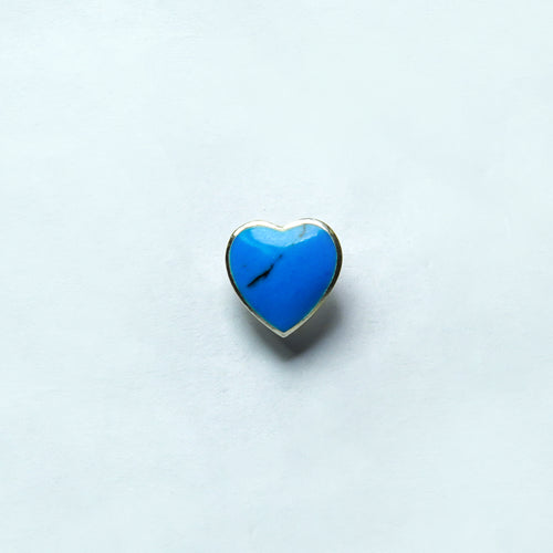 Azure Heart Turquoise Studs