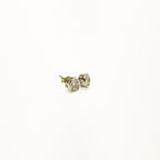 Bezel Set SIlver Solitaire Studs