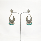 Antique Lotus Chandbali Earrings