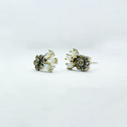 Marcasite & Marquise Cluster Silver Tops