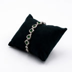 Emerald elegance Silver Bracelet