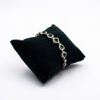 Emerald elegance Silver Bracelet