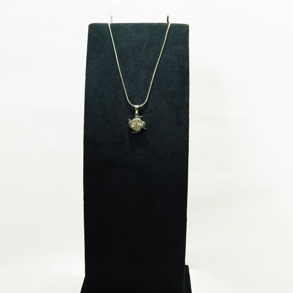 Vighnaharta Swastika Silver Pendant