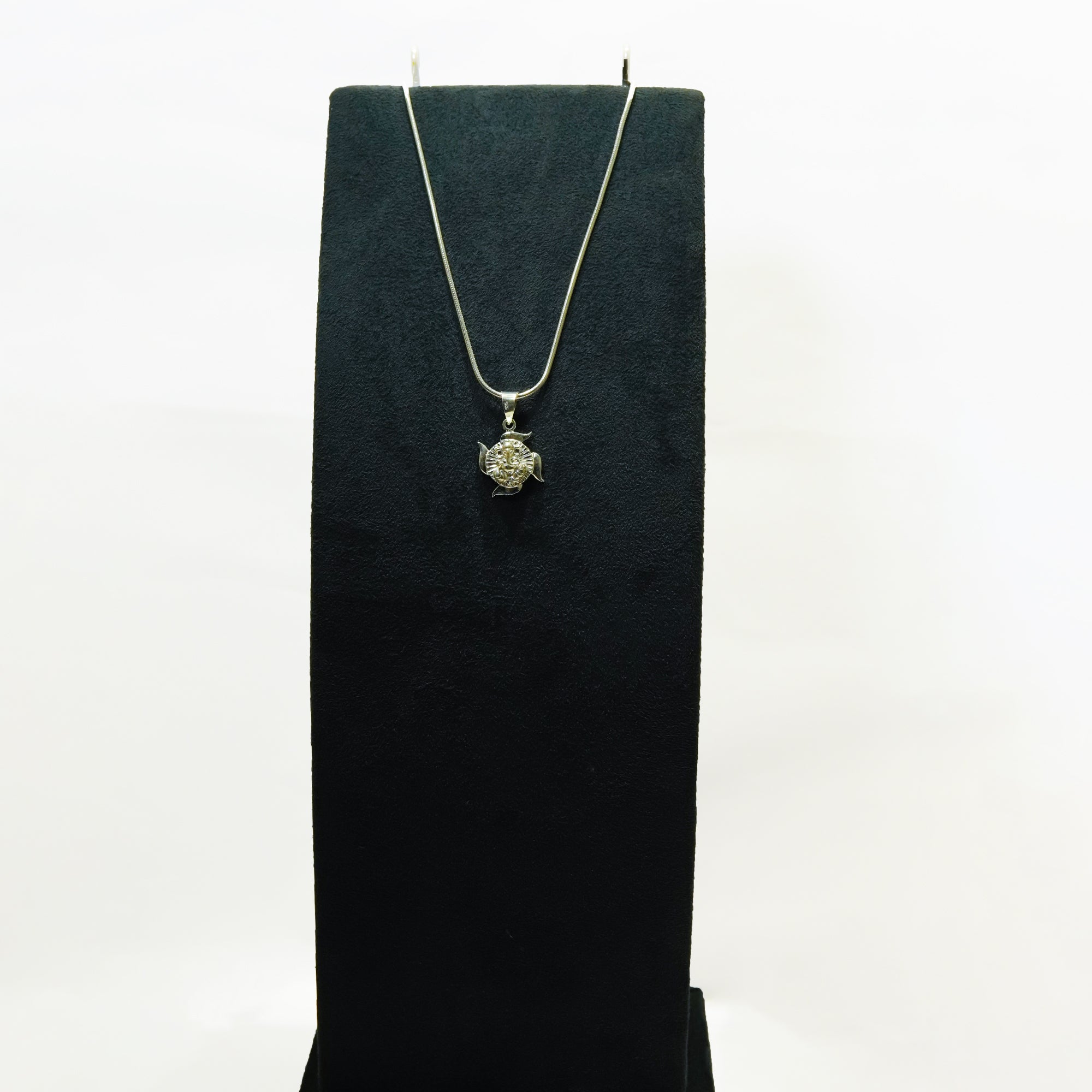 Vighnaharta Swastika Silver Pendant