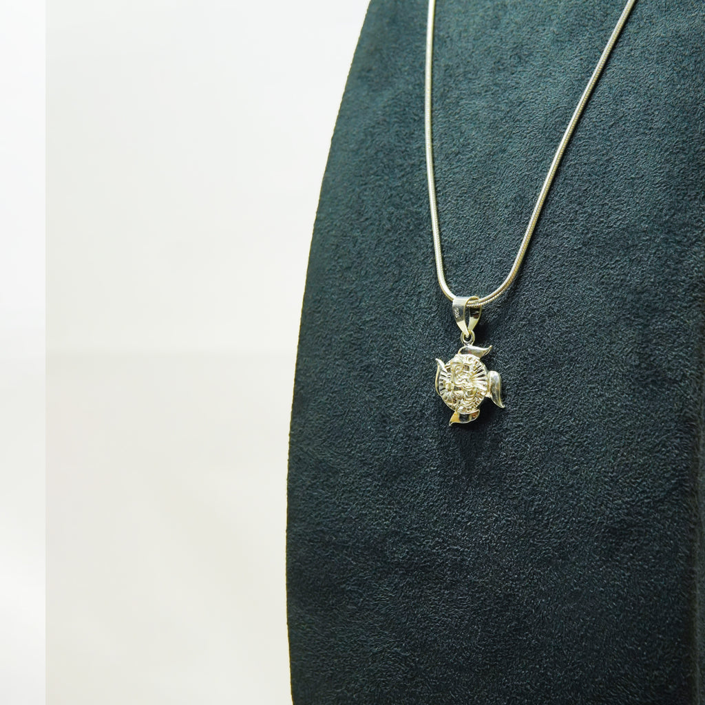 Vighnaharta Swastika Silver Pendant