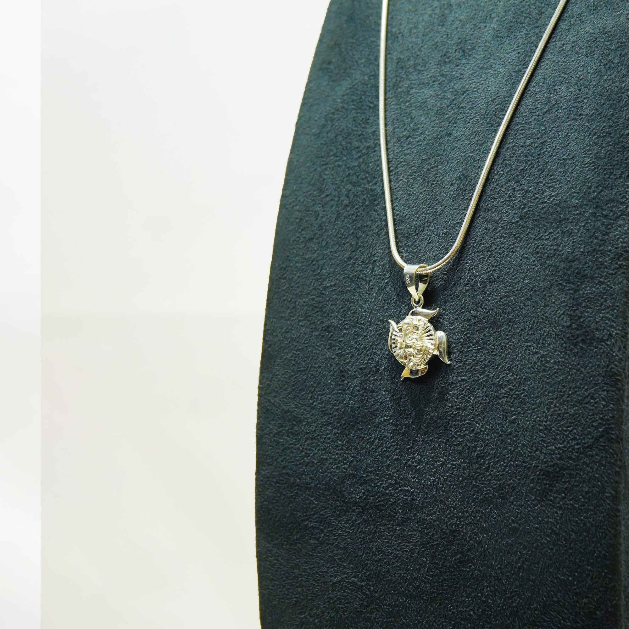 Vighnaharta Swastika Silver Pendant