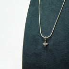 Silver Crystal Clover Pendant