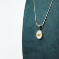 Royal-Howlite leaf Silver Pendant