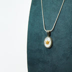 Royal-Howlite leaf Silver Pendant