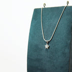 Silver North Star Solitaire Pendant