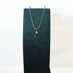 Silver North Star Solitaire Pendant