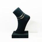Silver Hammered Unity Link Anklets