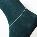 Silver Minimalist Silk Single Anklet