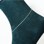 Silver Minimalist Silk Single Anklet