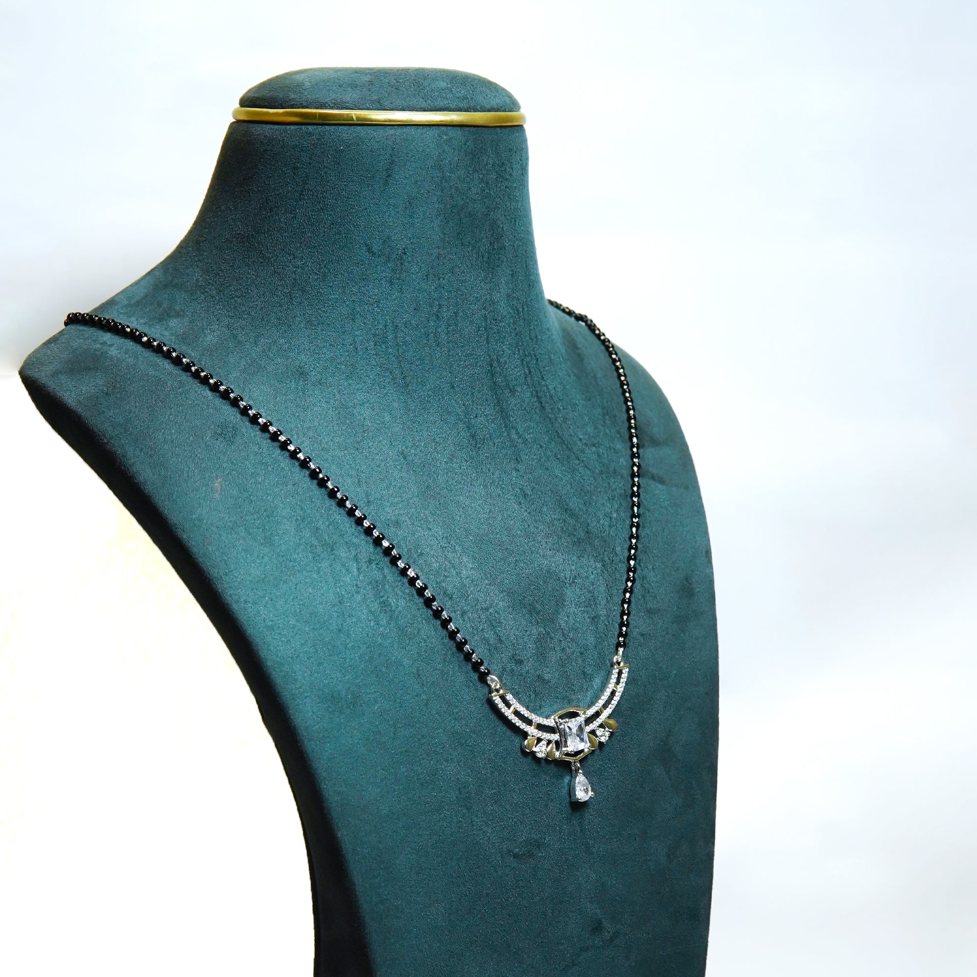 The Heirloom Pear Drop SilverMangalsutra