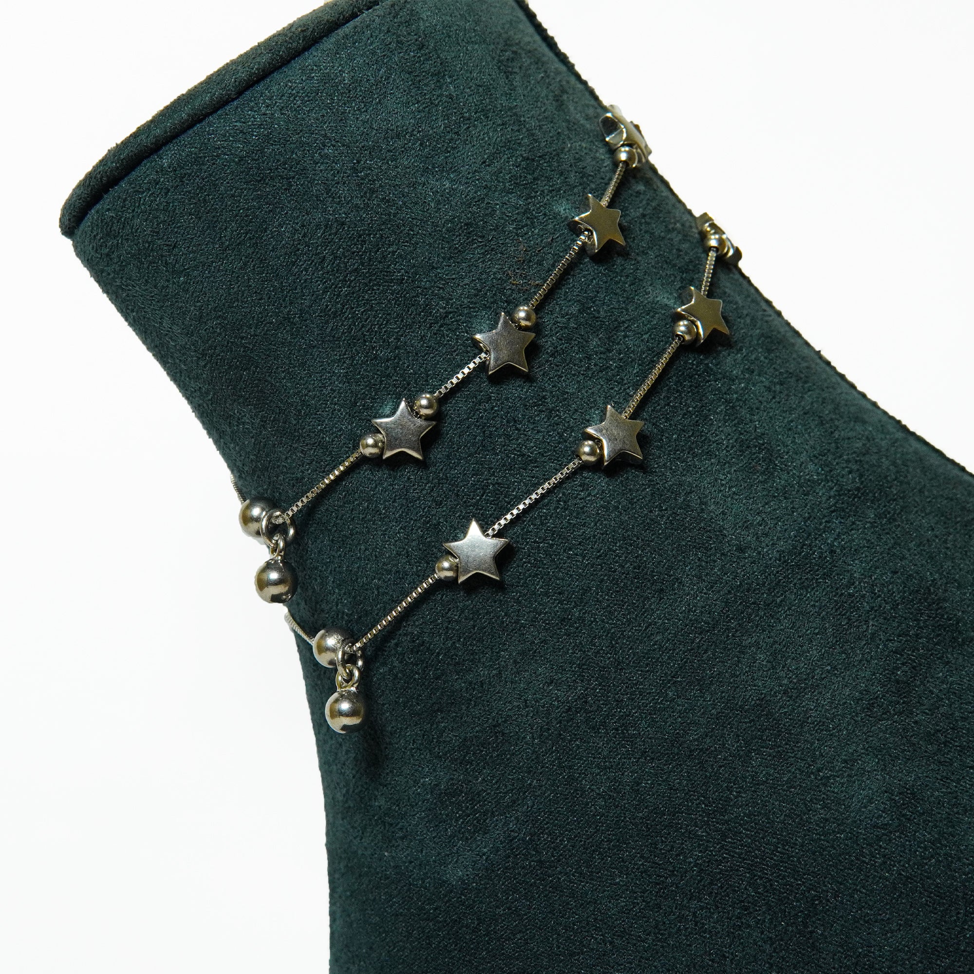 Silver Stardust Anklet