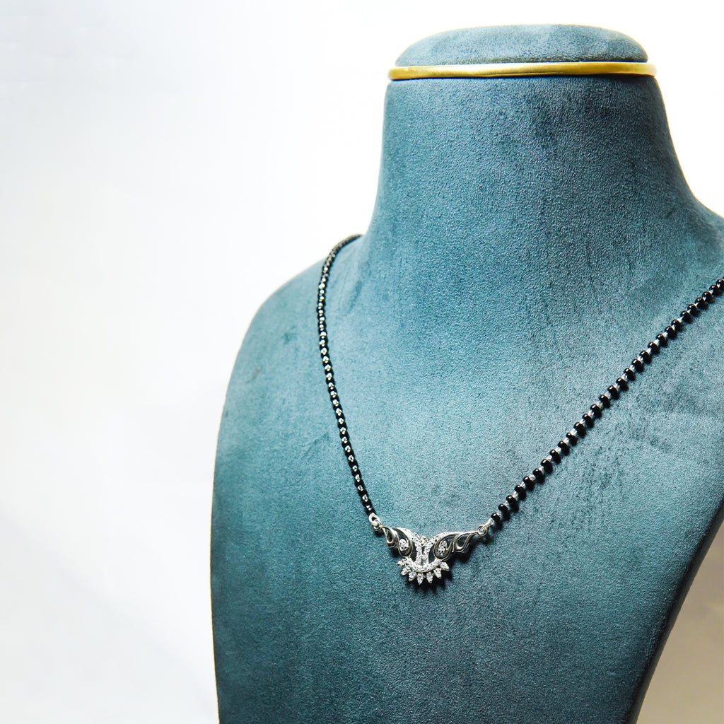 Sterling filigree Arc SIlver Mangalsutra