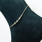 Sterling Spheres Single Anklet