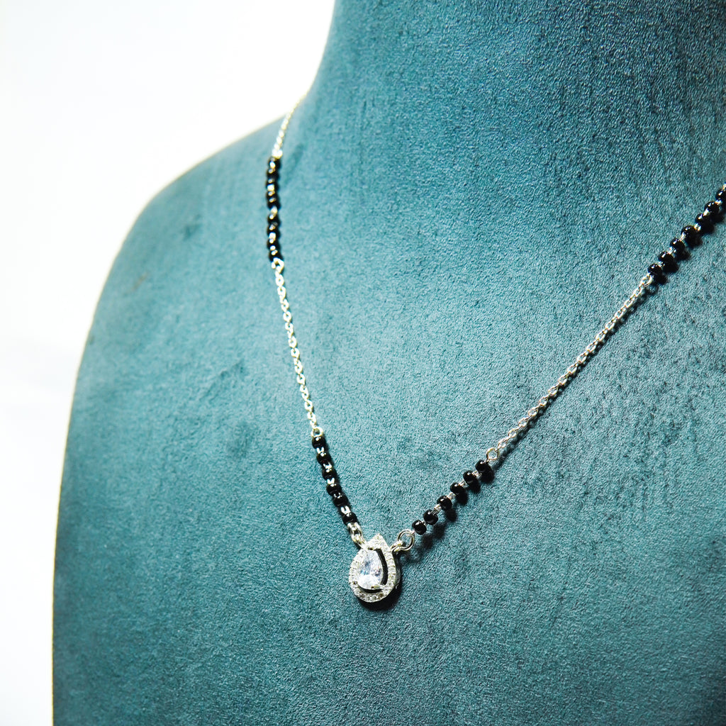 Elegant Silver Dewdrop Mangalsutra