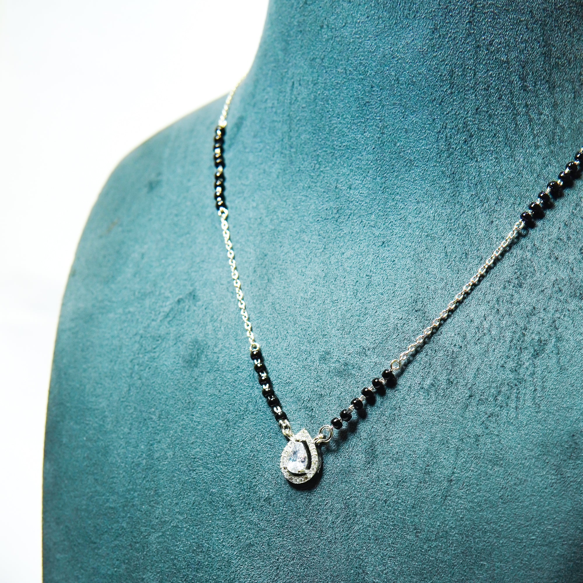 Elegant Silver Dewdrop Mangalsutra