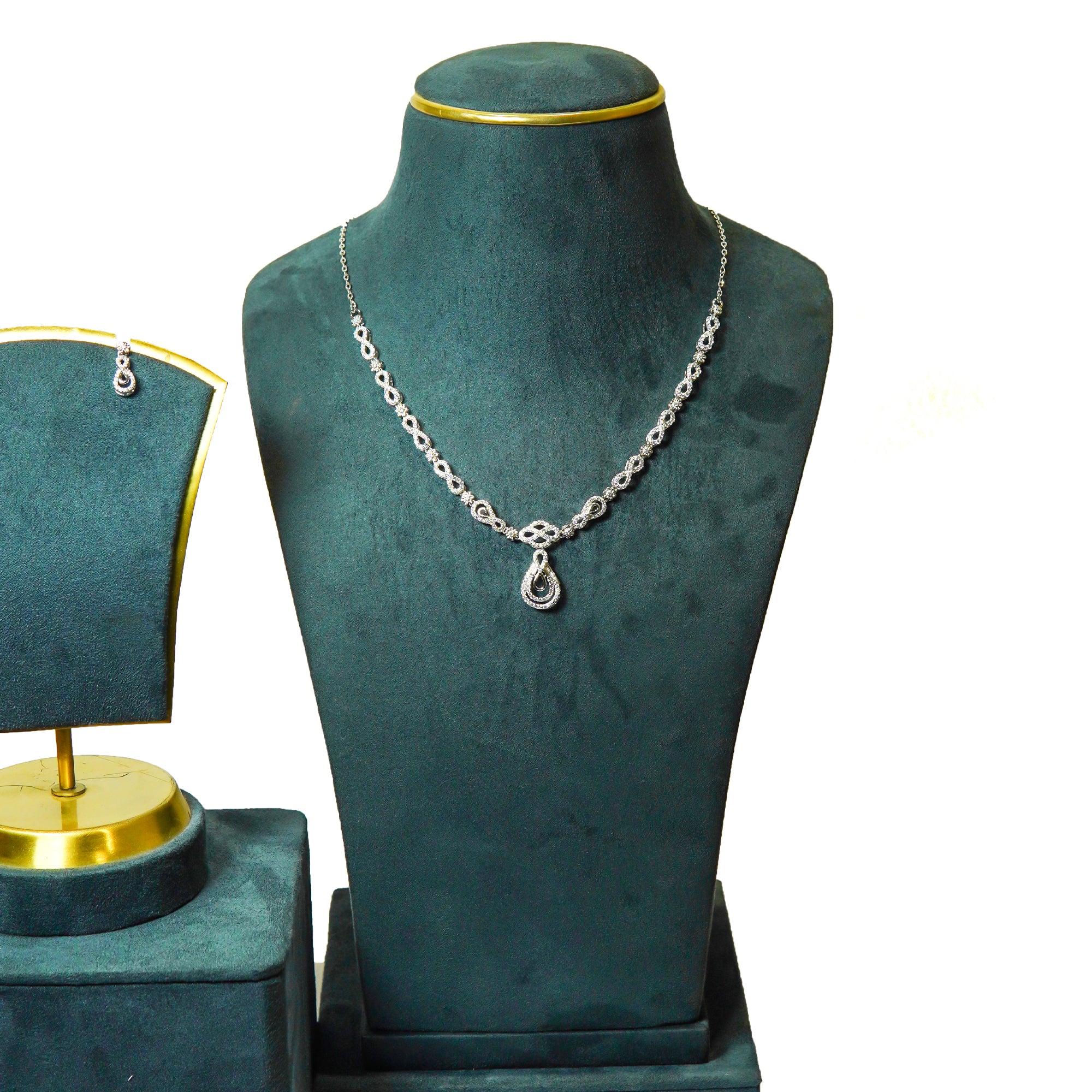 Silver Pavé Artistry Necklace set