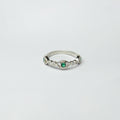 Eternity Emerald SIlver Ring