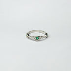 Eternity Emerald SIlver Ring