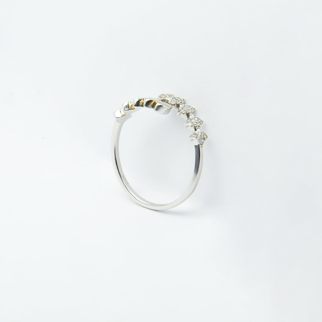 Silver Pathways Open RIng