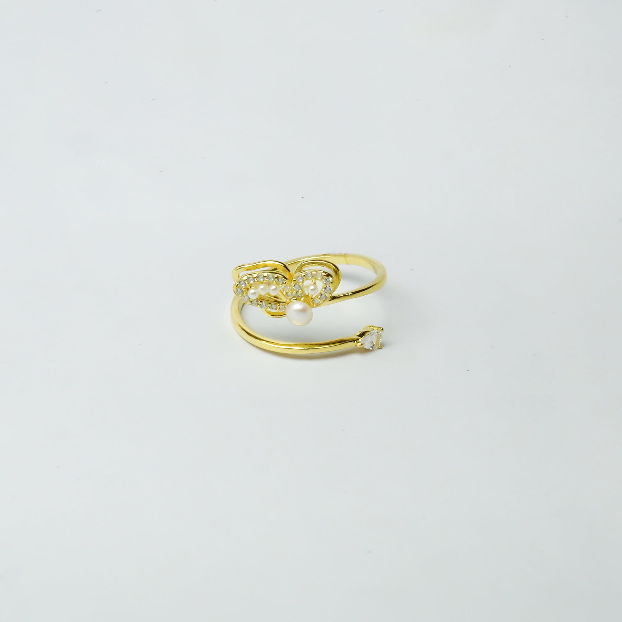 Half Butterfly Pearl open RIng