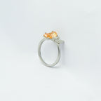 Citrine In Butterfly SIlver Ring