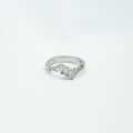 Elevated Emerald Silver Ring