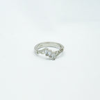 Elevated Emerald Silver Ring