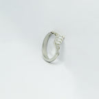 Elevated Emerald Silver Ring