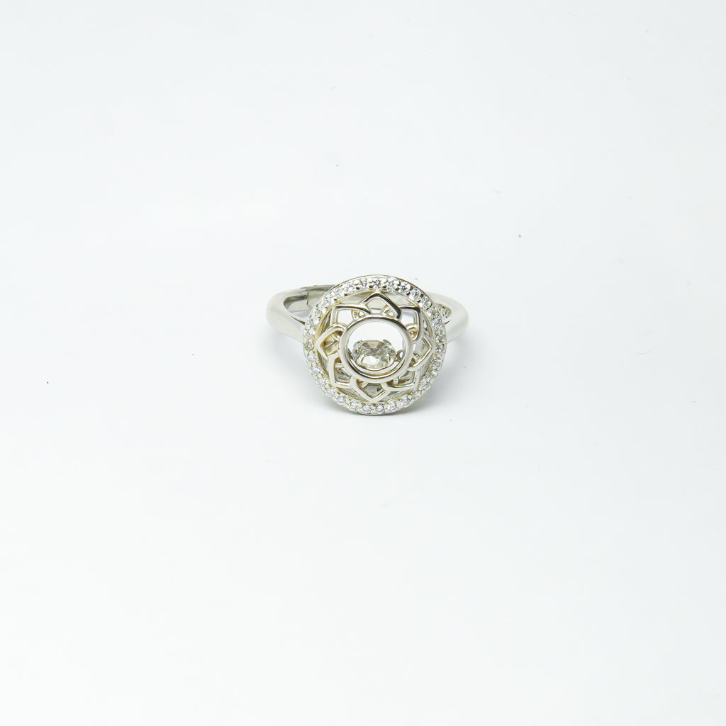 Floating Halo silver Ring
